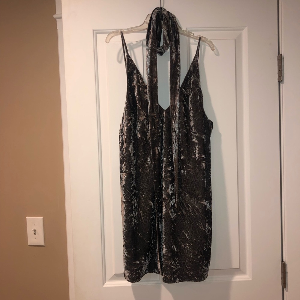 Backless Velvet Dress